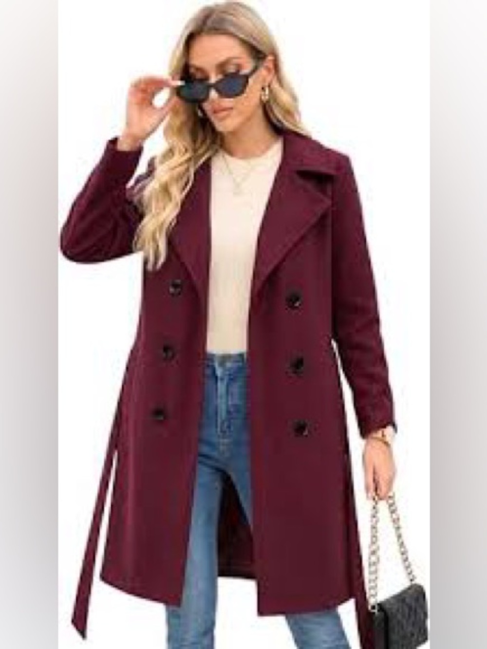 DNKY faux wool coat
